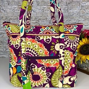 SOLD Vera Bradley Villager Tote Bag Plum Crazy